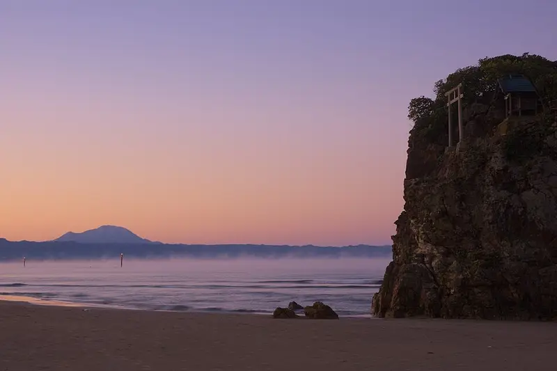 出雲大社稲佐の浜の釣り場