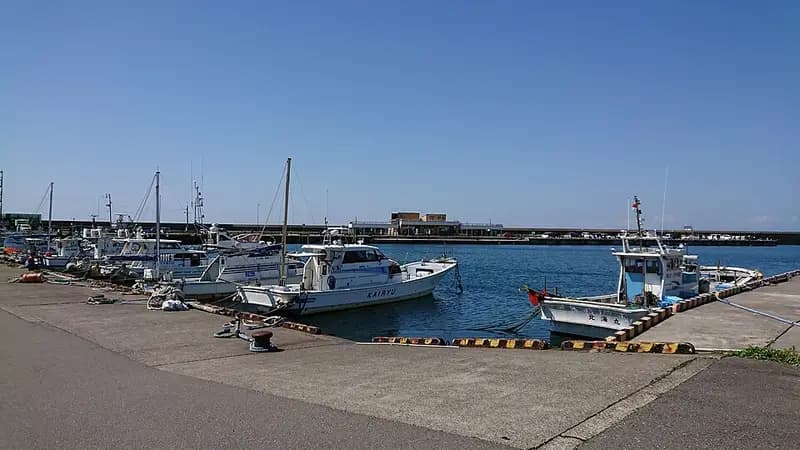 柏崎港中央ふ頭の釣り場