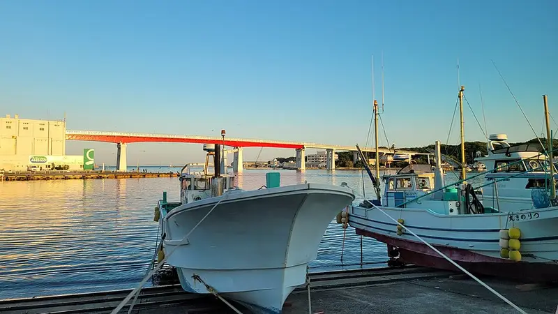 超低温冷蔵庫前の釣り場