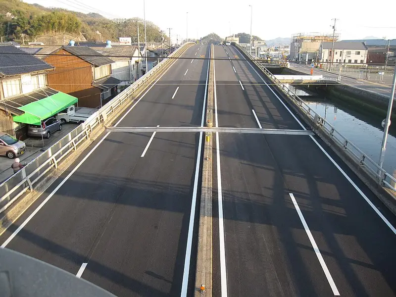 竹原港堤防の釣り場
